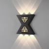 Applique murale en forme de lettre 12W Up and Down Light Applique murale extérieure à LED Applique murale extérieure moderne Applique extérieure noire Applique murale extérieure noire