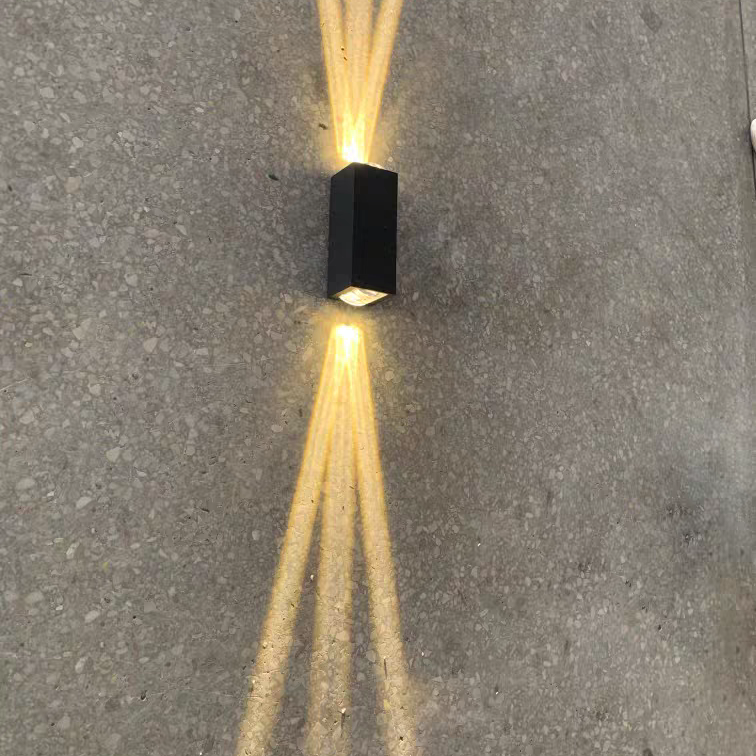Applique murale décorative extérieure étanche spot carré couloir couloir extérieur trois faisceaux projecteur porte lumière de jardin