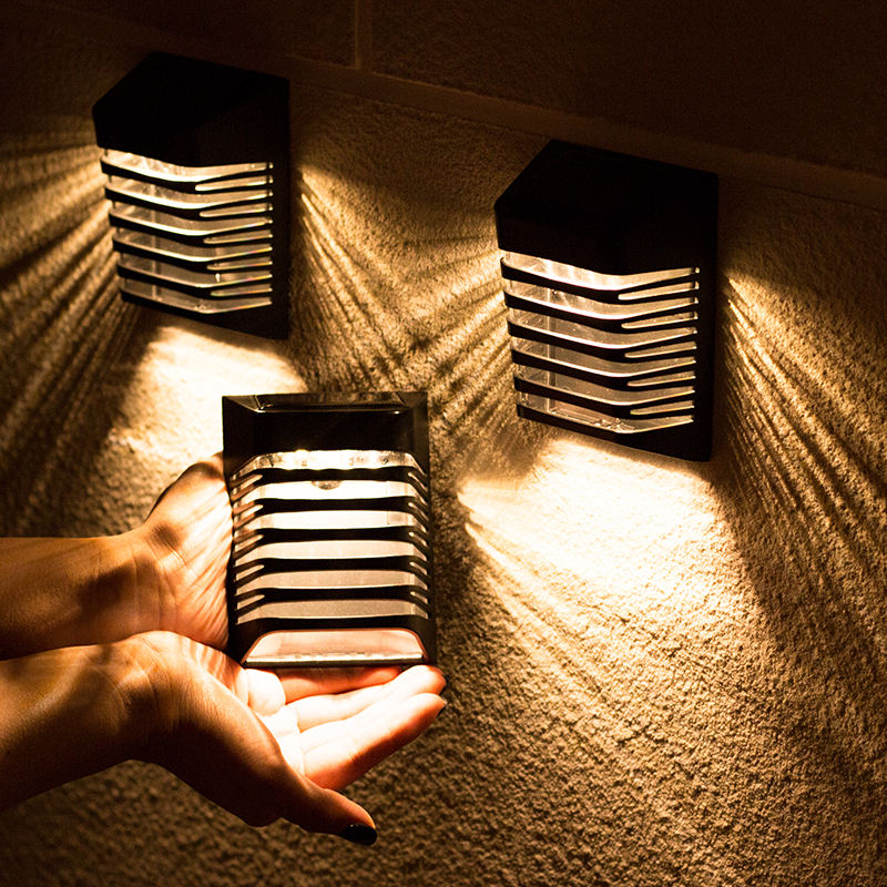 Capteur solaire applique murale à économie d'énergie mur LED lumières solaires extérieur lumière LED solaire étanche jardin lumières solaires cour paysage