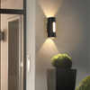 Noir Blanc Décoration Applique Murale Led Carré Rond Haut Et Bas Lumière Ip65 Étanche À Côté Led Cylindre Lumière Applique Murale