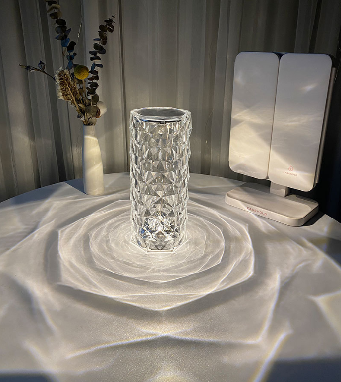 Télécommande atmosphère Rose cristal lampe USB charge salon chambre petite lampe de Table nouvelle lampe de Table 