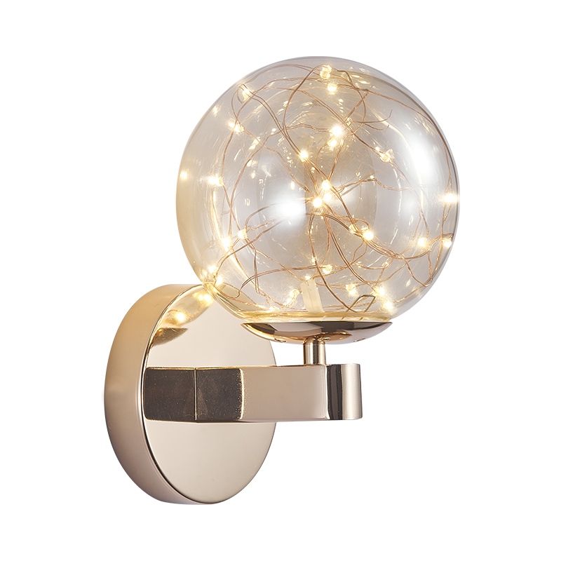6W petite applique murale étoilée en fer forgé à vente chaude pour une utilisation en intérieur