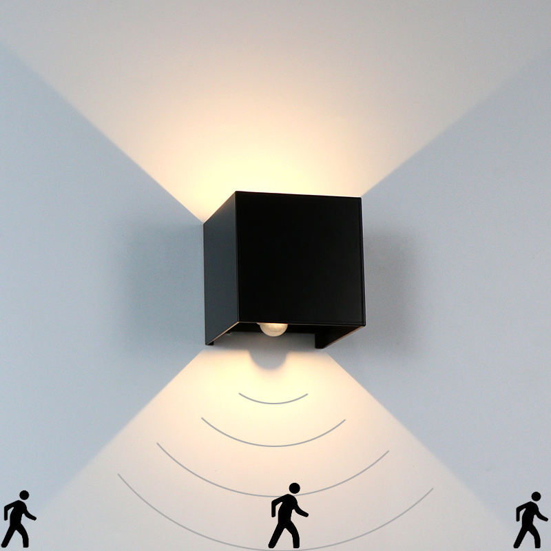 Outdoor Garden 12W Applique murale réglable haut et bas Motion Sensor Applique murale