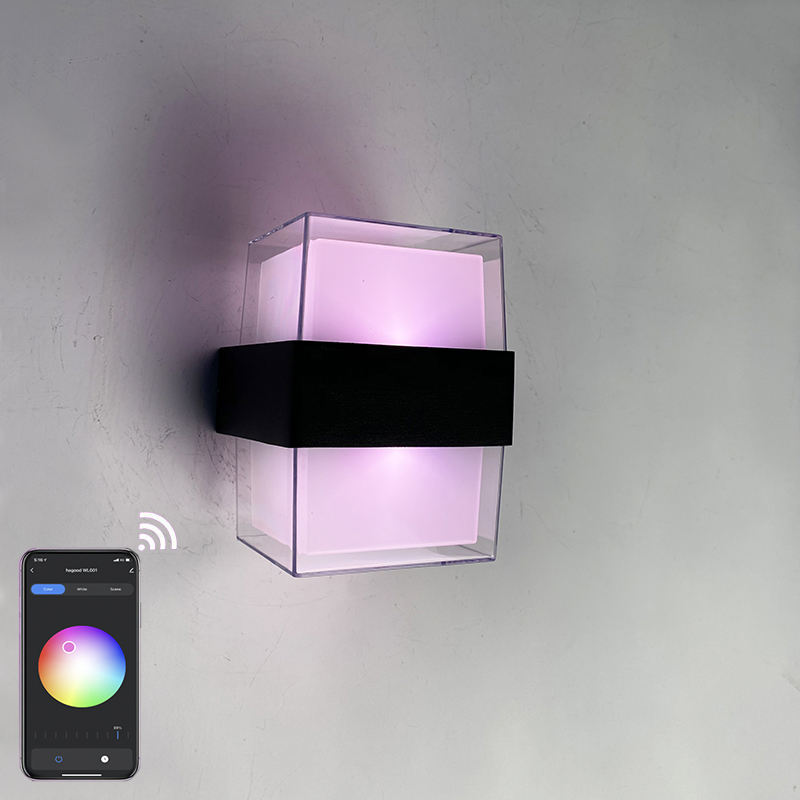 Tuya Smart WiFi mur LED lampe 15W RGBW extérieur intérieur APP étanche applique Dimmable jardin lumière fonctionne avec Alexa Google Alice