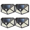 100 LED ip65 lumière solaire extérieure lampe solaire PIR capteur de mouvement applique murale étanche solaire alimenté lumière du soleil pour la décoration de jardin