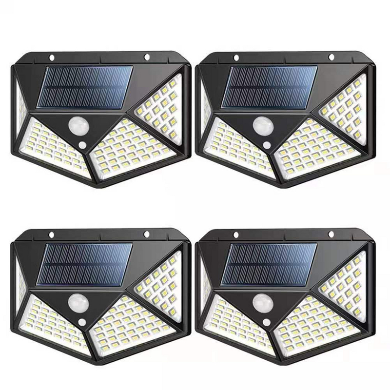100 LED ip65 lumière solaire extérieure lampe solaire PIR capteur de mouvement applique murale étanche solaire alimenté lumière du soleil pour la décoration de jardin