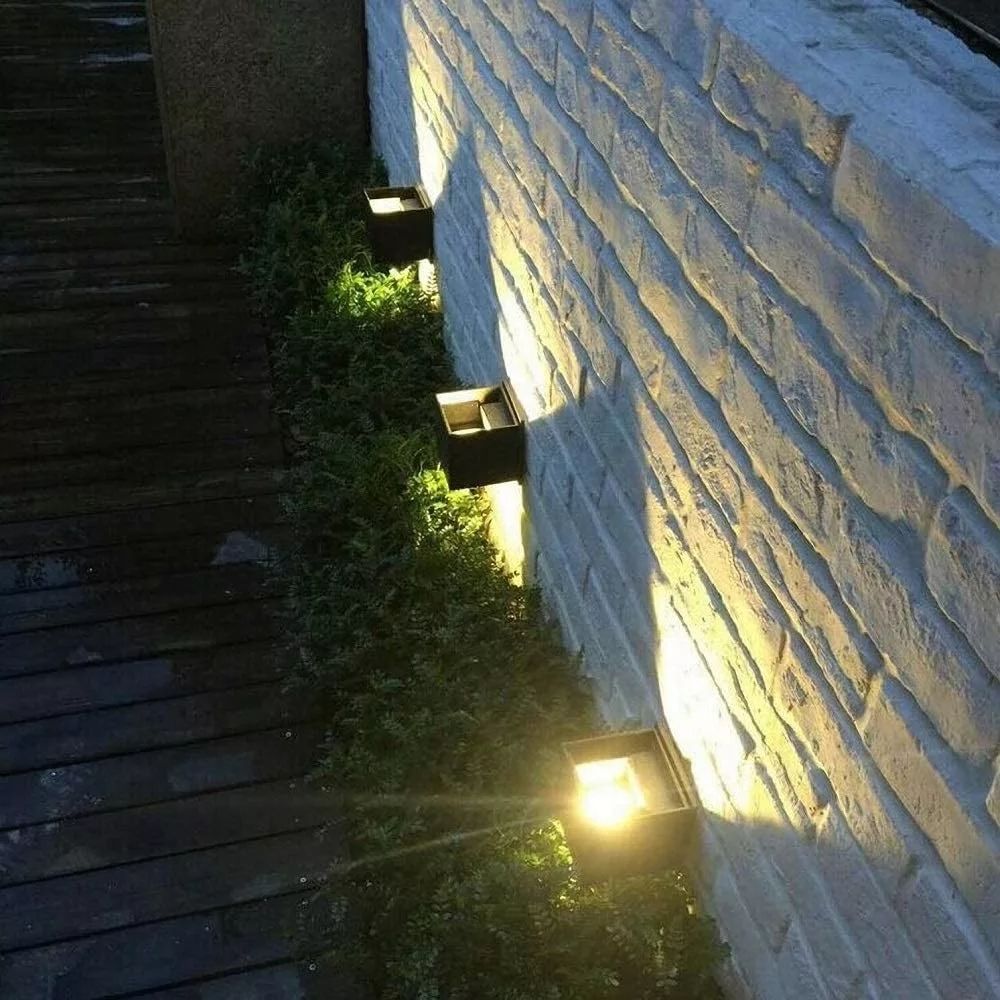 Style industriel 12W AC85-265V étanche IP65 faisceau réglable en aluminium extérieur LED Cube applique murale étanche