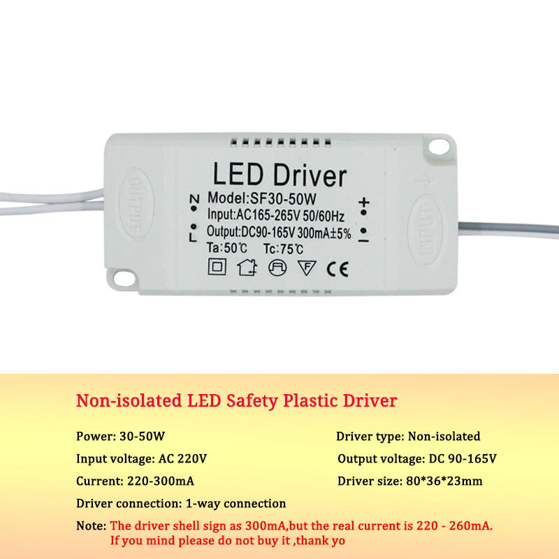 Adaptateur d'alimentation de pilote de LED 8-120w pour transformateur non isolé AC220V Le pilote de LED a une puissance élevée et une bonne qualité.