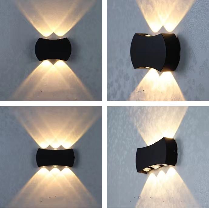 LED extérieur Double tête haut et bas lumière Arc applique murale allée escalier couloir balcon extérieur étanche applique murale