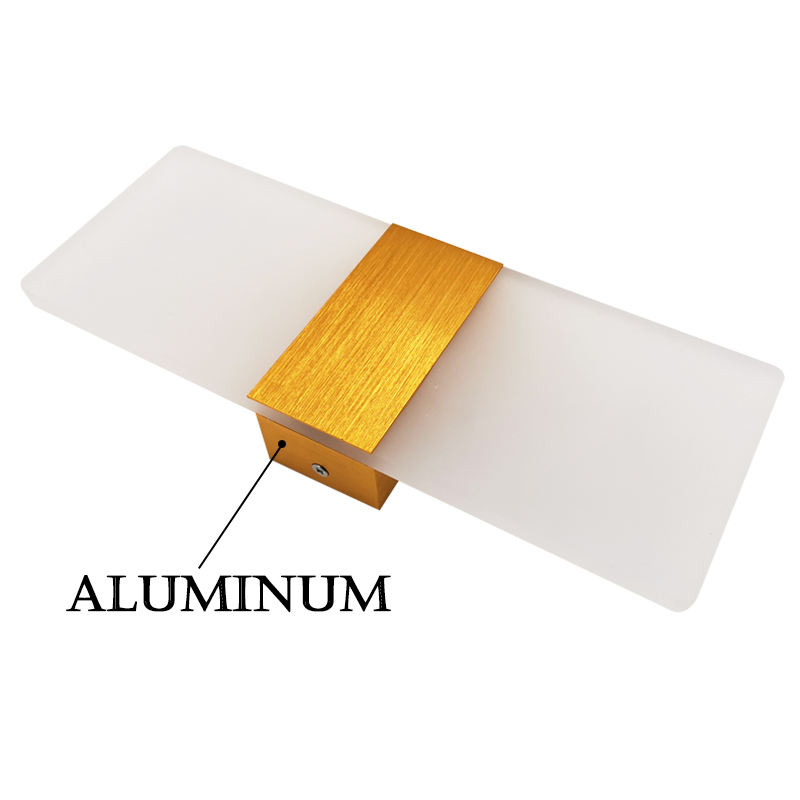 Appliques murales d'intérieur de lampe de haute qualité avec BOM / Service à guichet unique Applique murale en acrylique doré à angle droit