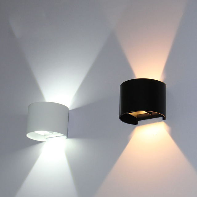 Étanche Demi-Cercle Conception Led Applique Murale 6W Éclairage Extérieur avec Prix Direct Usine Luminaires Lampe Applique