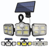 Hagood extérieur étanche 3 têtes applique murale trois têtes 83 COB capteur solaire LED alimenté lumières de sécurité