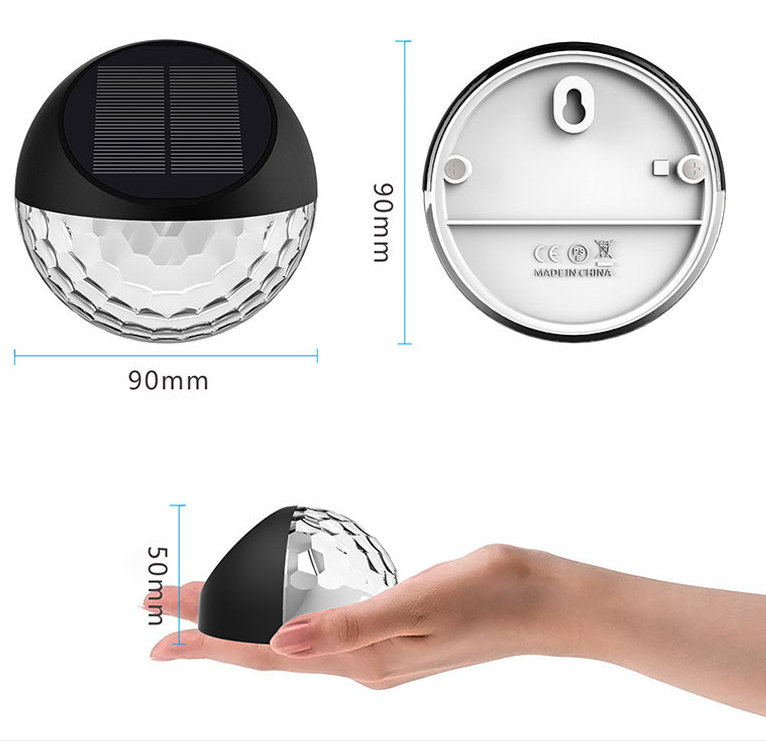 LED lampes solaires capteur de contrôle de la lumière extérieure décoration de jardin clôture solaire applique demi-cercle énergie étanche lampadaires