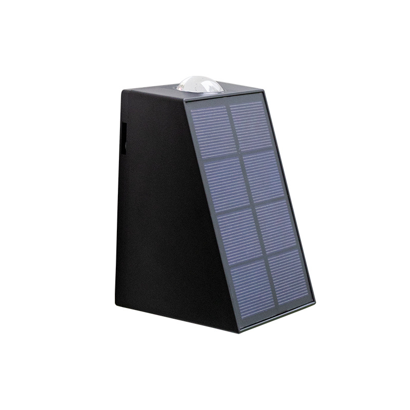 Applique Murale Solaire Jardin Décoration Extérieure Jardin Étanche Up Down Induction Rondelle Lumière Applique Extrior Très Efficace