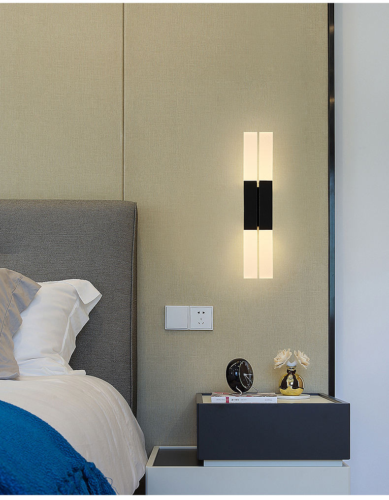 Nordique moderne 8W applique étanche Ip65 Led aluminium extérieur vers le bas applique murale pour jardin hôtel lumineux corps verre blanc