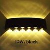 6W en forme d'arc extérieur étanche haut et bas LED applique murale en aluminium moderne applique murale éclairage applique murale
