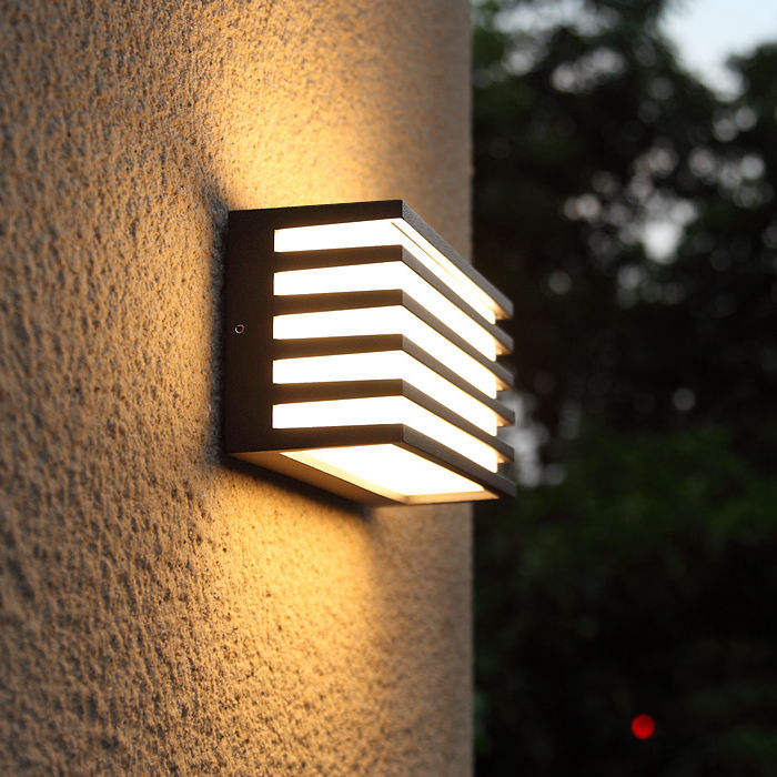 Nieuwe Outdoor Waterdichte Moderne LED Wandlampen Lange Acryl Woonkamer Slaapkamer Gang Veranda Zwart Indoor Lamp Verlichting
