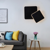 Applique murale LED carrée pour chambre salon blanc noir appliques murales 360 degrés rotatif métal 18W/24W luminaires