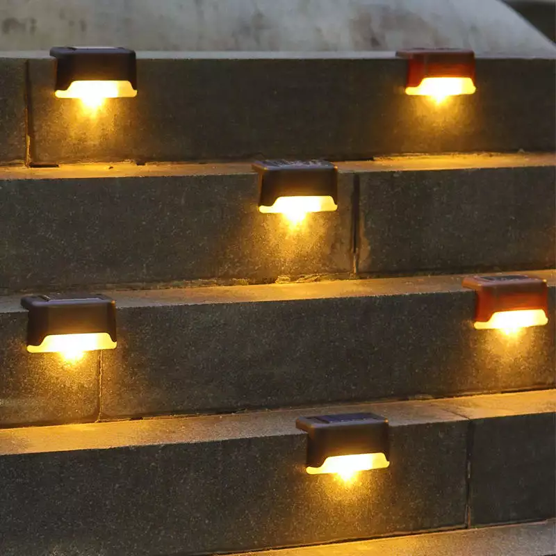 Lampe de marche solaire led lumière solaire extérieure Led Wall Tile Light Lampe de pied de fantaisie de maison extérieure imperméable moderne encastré led marche lumières lumière d'escalier