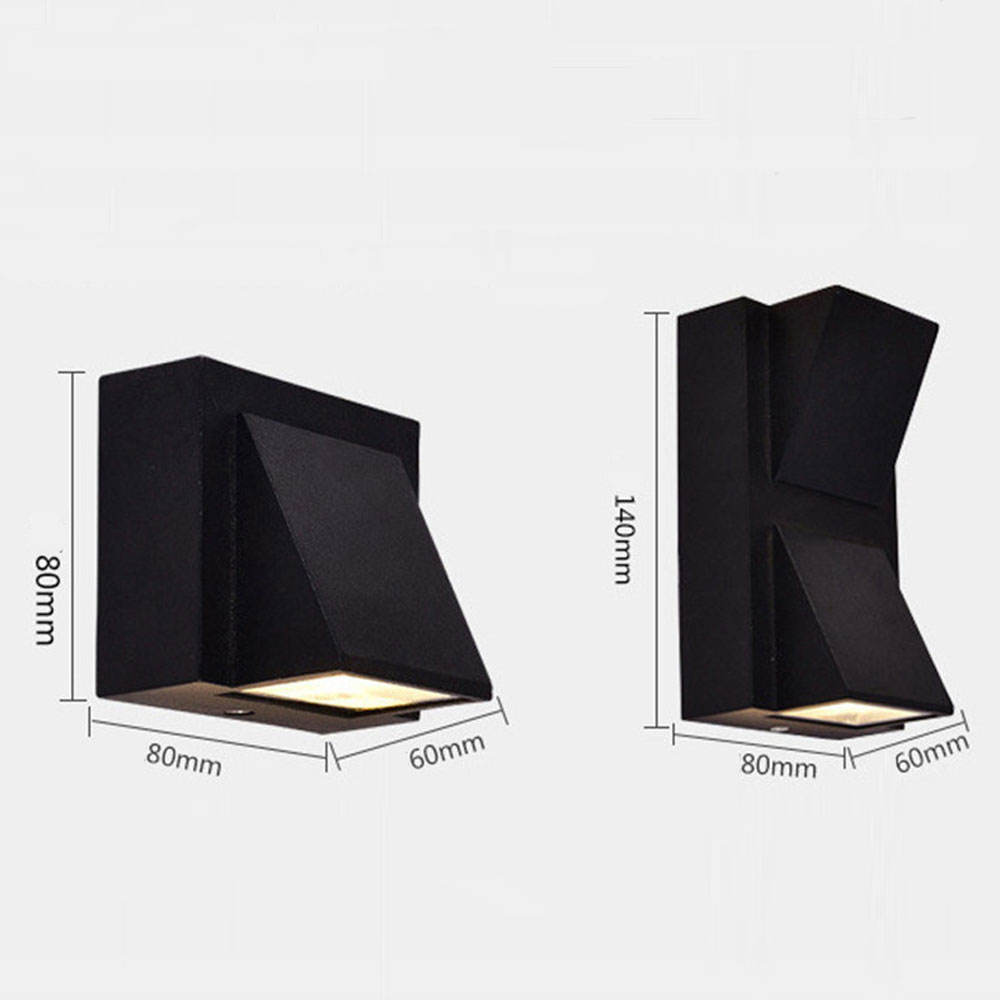 5W 12W lampe à LED éclairage extérieur étanche applique murale moderne en aluminium haut et bas led applique murale extérieur jardin cour porche lumière
