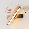 Applique murale d'intérieur marron Applique murale rotative LED lampe d'intérieur 330 degrés applique murale rotative led lumières d'intérieur led lumières d'intérieur