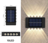  6LED haut et bas applique murale solaire décoration extérieure jardin cour maison applique murale étanche lumineux produits de plein air