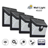 Lampe extérieure de secours de lumière de capteur de mouvement fixée au mur de 40 led Lumière solaire menée, applique murale solaire, lampe solaire menée