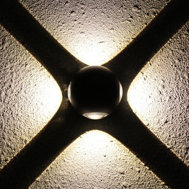 12W Grande Taille Arrivée Boule Lumières Extérieure Vers Le Bas Lumière Multicolore Lumières Appliques Externes Luminaire LED Wandlamp LED Appliques Murales