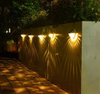 Lumières LED capteur de contrôle de la lumière extérieure décoration de jardin clôture solaire applique demi-cercle énergie étanche lampadaires