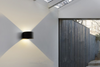 Dimmable décoratif lumière LED moderne semi-circulaire étanche applique extérieure haut et bas éclairage mural lumière réglable