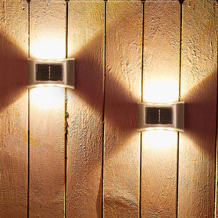 6LED lampe solaire IP65 étanche lampe extérieure cour applique murale pour jardin Villa décoration