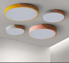Éclairage à la maison de salon de chambre à coucher monté en surface moderne plafonnier noir rose rond, plafonnier à led, plafonnier à led