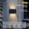  Applique murale solaire haut et bas décoration extérieure jardin cour maison applique murale étanche lumineuse extérieure