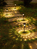 Solaire pelouse lampe verre lumière jardin paysage décoration inséré chemin lampe polysilicium monocristallin 600mah 1000MA batterie