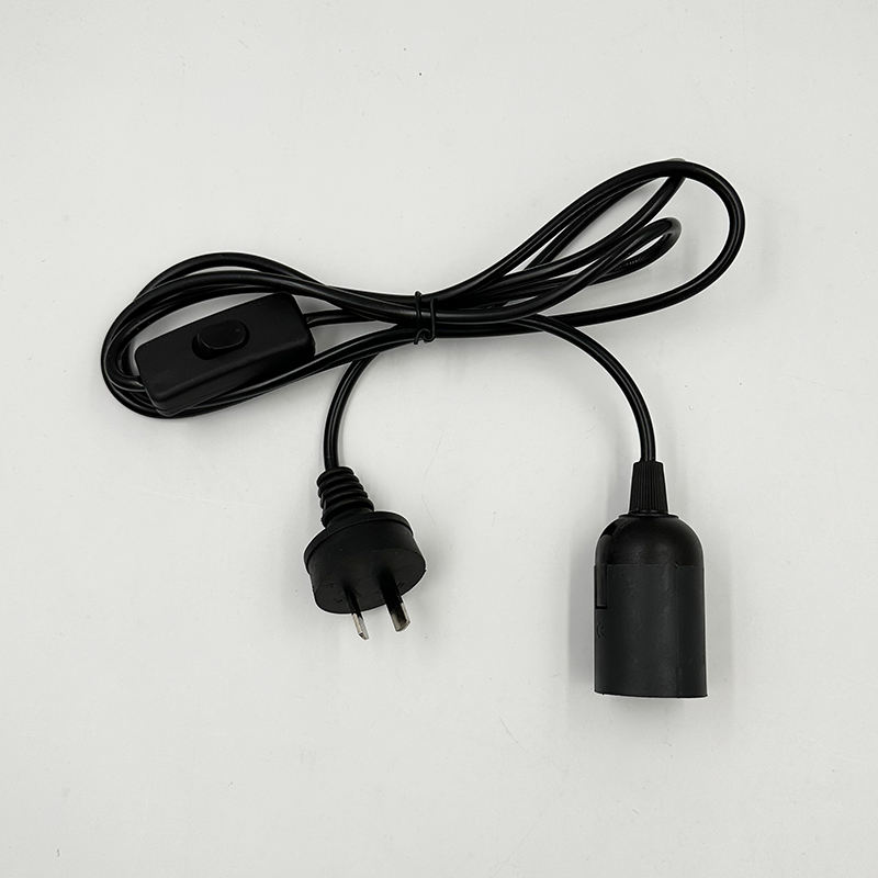 Matériau Support de lampe étanche E27 Plastique Noir Blanc PVC Style Caoutchouc Couleur Vis Origine Fer Cooper E27 support d'ampoule