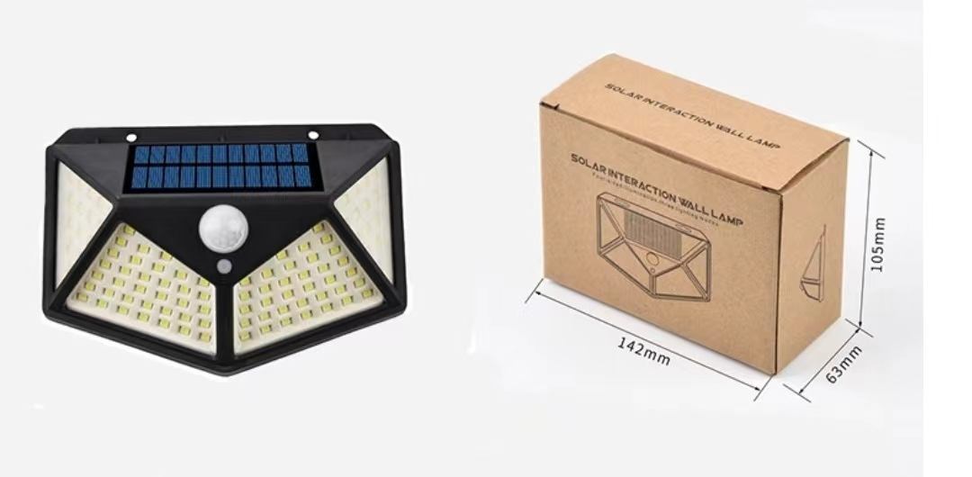 Meilleur escalier de jardin extérieur arrière-cour étanche IP67 énergie solaire 4 côtés éclairage applique murale 100LED capteur de mouvement led lumière solaire
