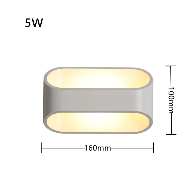 5W RGB applique haut et bas lampe d'intérieur bricolage couleur avec contrôleur applique murale intérieure applique murale RGB lumière de salon intérieur