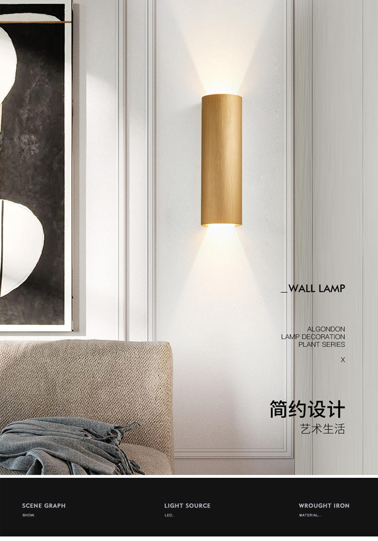 Nouvelles lampes murales Led lumière linéaire haut et bas corps lumineux lampe article Style d'éclairage bureau moderne Rohs matériel Epistar flux d'entrée