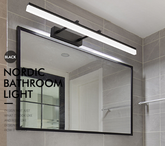 Lumières LED phares de miroir en aluminium 9 W Angle réglable rotatif trois températures de couleur appliques salle de bain intérieure lumière