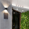 6W 12W lumière LED décorative moderne semi-circulaire étanche applique extérieure haut et bas angle d'éclairage mural lumière réglable