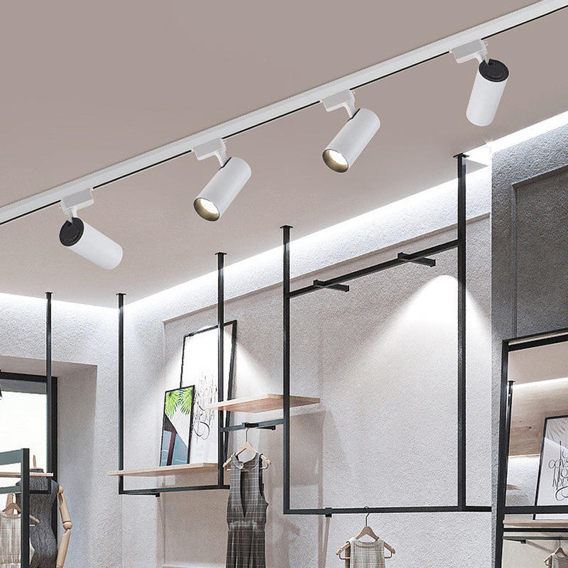 Spot lumineux sur rail à affichage élevé LED magasin de vêtements plafond monté salon fond vestiaire mur laveuse piste lumière
