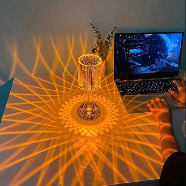 Creative 3D veilleuse vacances cadeau bricolage acrylique lampe de Table Camping lumière jouet couleur changeante lampe de Table