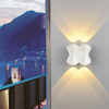 Moderne étanche extérieur 12W LED applique murale IP65 aluminium haut et bas applique murale jardin porche applique décoration lumière 110V 220V