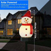 Noël Solaire LED Lumières Bonhomme De Neige Jardin Décoration Étanche Lumière Extérieure Post Lampe Pelouse Paysage Led Éclairage Solaire 2023