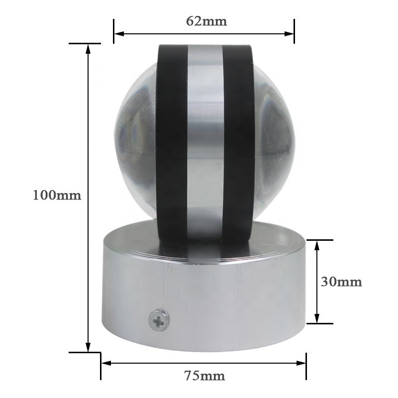 Intérieur mur LED lampe salon décoration applique murale maison luminaire Loft escalier lumière ronde en aluminium AC90-260V