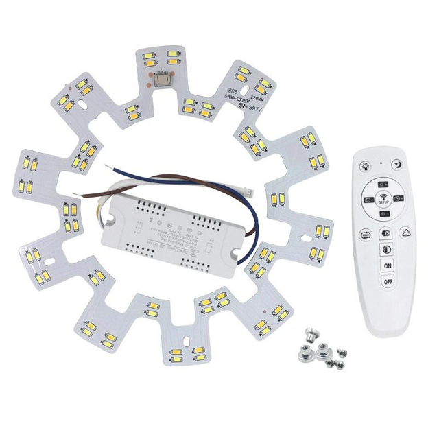 Lustre de plafond intelligent 2.4G LED 5730 Surface de source lumineuse de remplacement de puce SMD avec télécommande pour la cuisine du salon