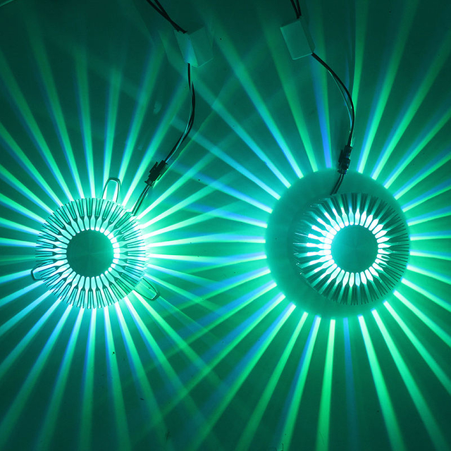 3W LED plafonnier forme ronde citrouille AC85 ~ 265V haute qualité moderne intérieur bref salle de bain aluminium RGB applique murale intégrer 220V