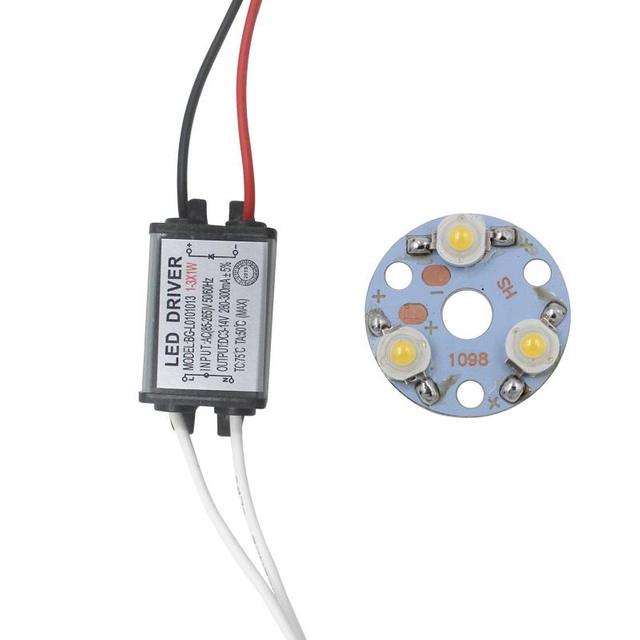 Lampe à ampoule haute puissance 3W avec transformateur d'éclairage de conducteur d'adaptateur de conducteur de LED 280-300mA