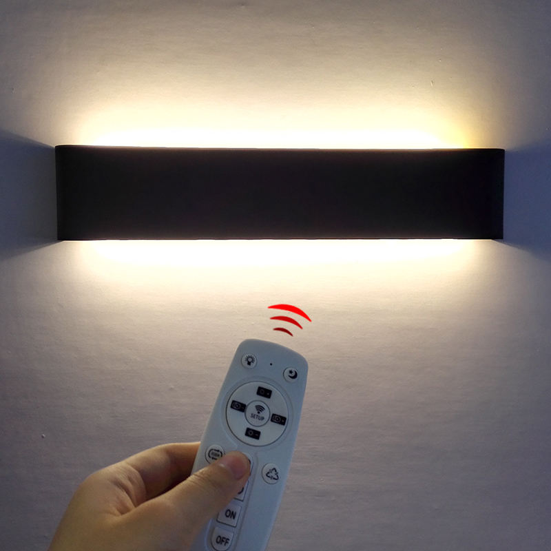 Offre spéciale Ed aluminium applique murale 2.4g Smart App télécommande bande haut et bas applique salon TV maison lampe miroir avant L
