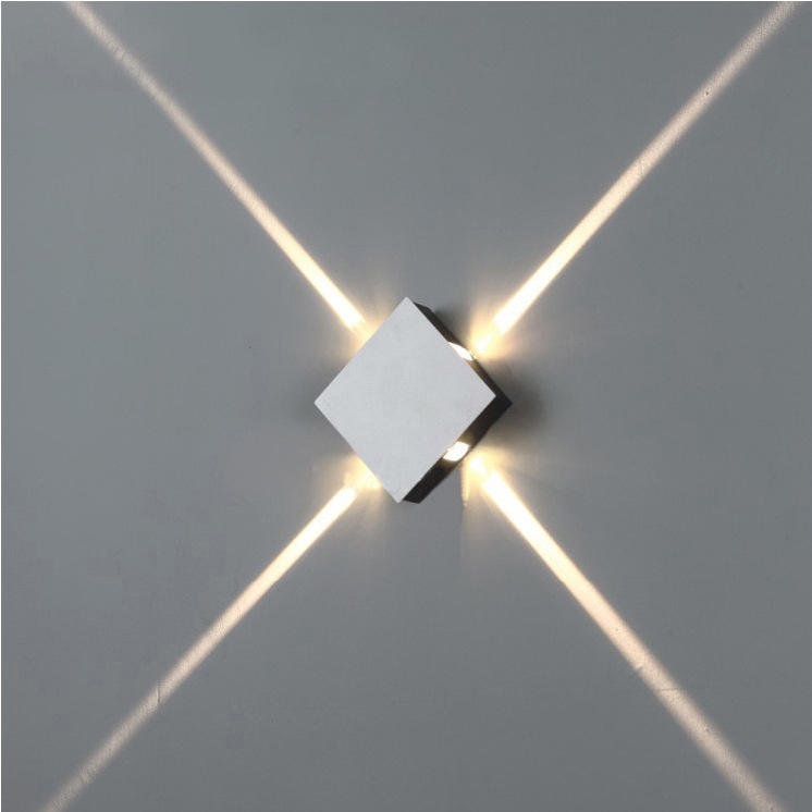 Haute qualité 4W carré Led croix étoile applique murale applique intérieure éclairage astuce lumière avec prix d'usine